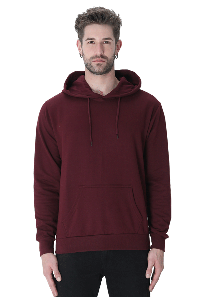 Solid hooded sweatshirt