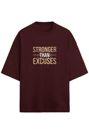 Stronger Than Excuses Terry Oversized T-Shirt