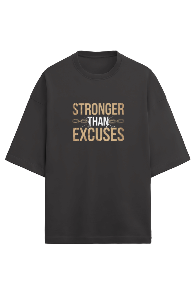 Stronger Than Excuses Terry Oversized T-Shirt