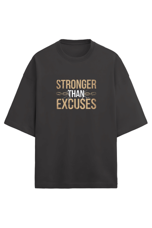 Stronger Than Excuses Terry Oversized T-Shirt