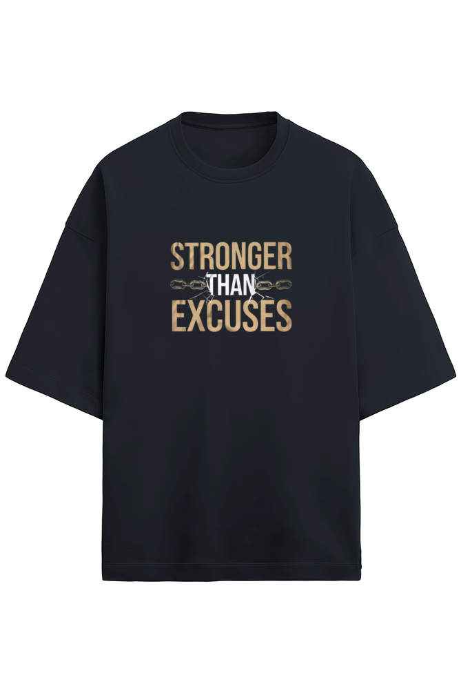 Stronger Than Excuses Terry Oversized T-Shirt